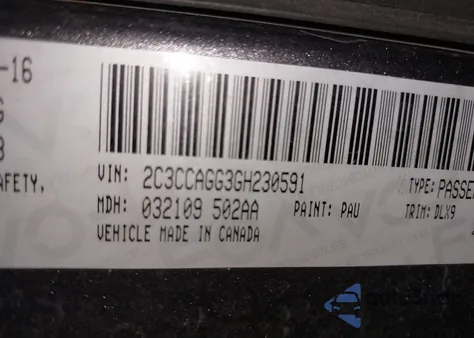 2016 Chrysler 300 300S from USA, damaged, VIN 2C3CCAGG3GH230591